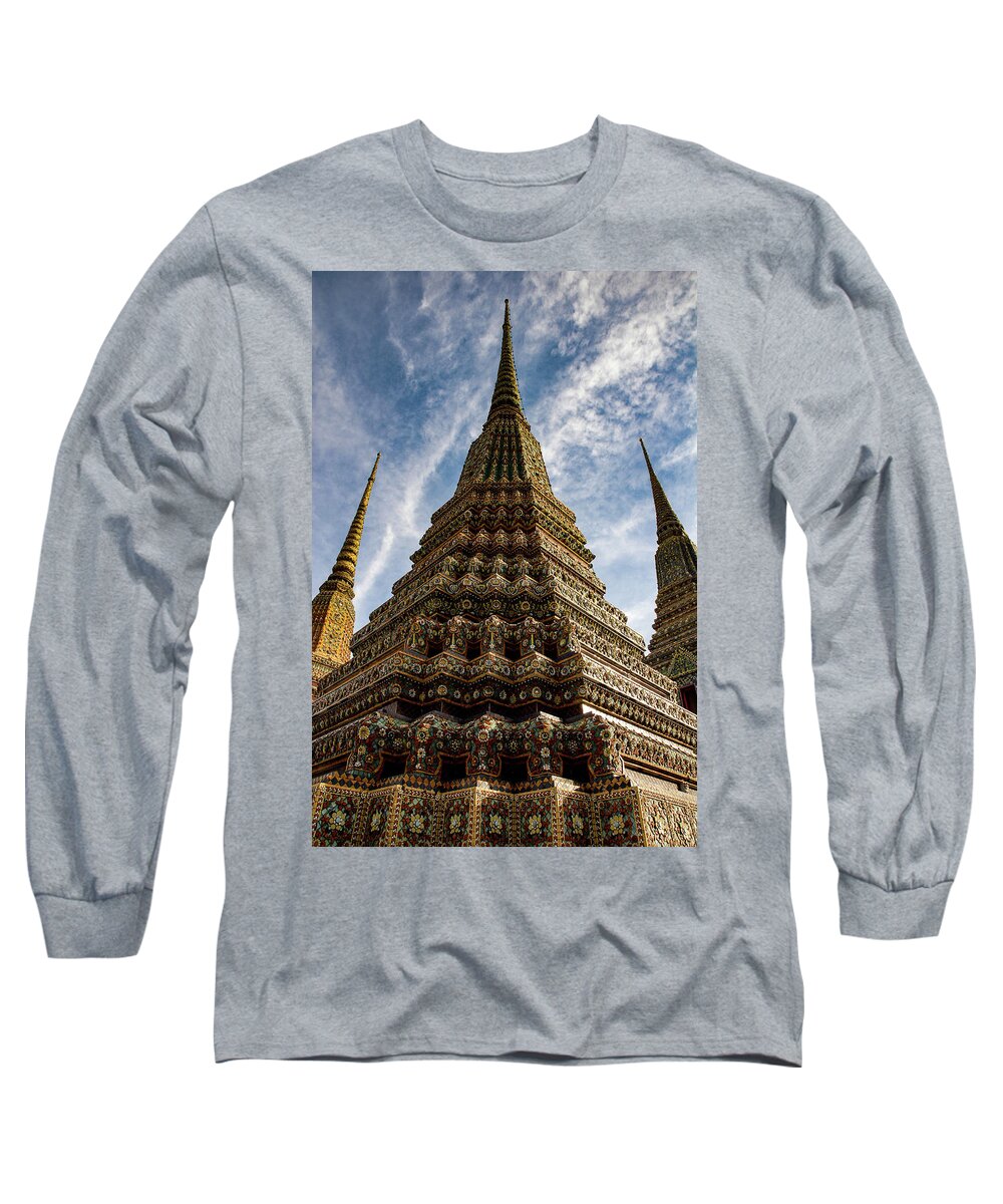 Wat Long Sleeve T-Shirt featuring the photograph Like A Prayer - Wat Pho. Bangkok, Thailand by Earth And Spirit