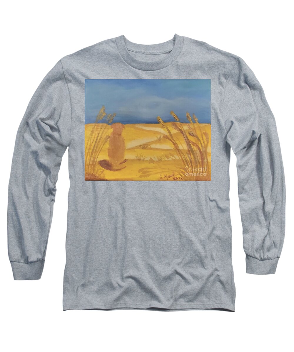 Ukraine Long Sleeve T-Shirt featuring the painting Where Are My People by Elizabeth Mauldin