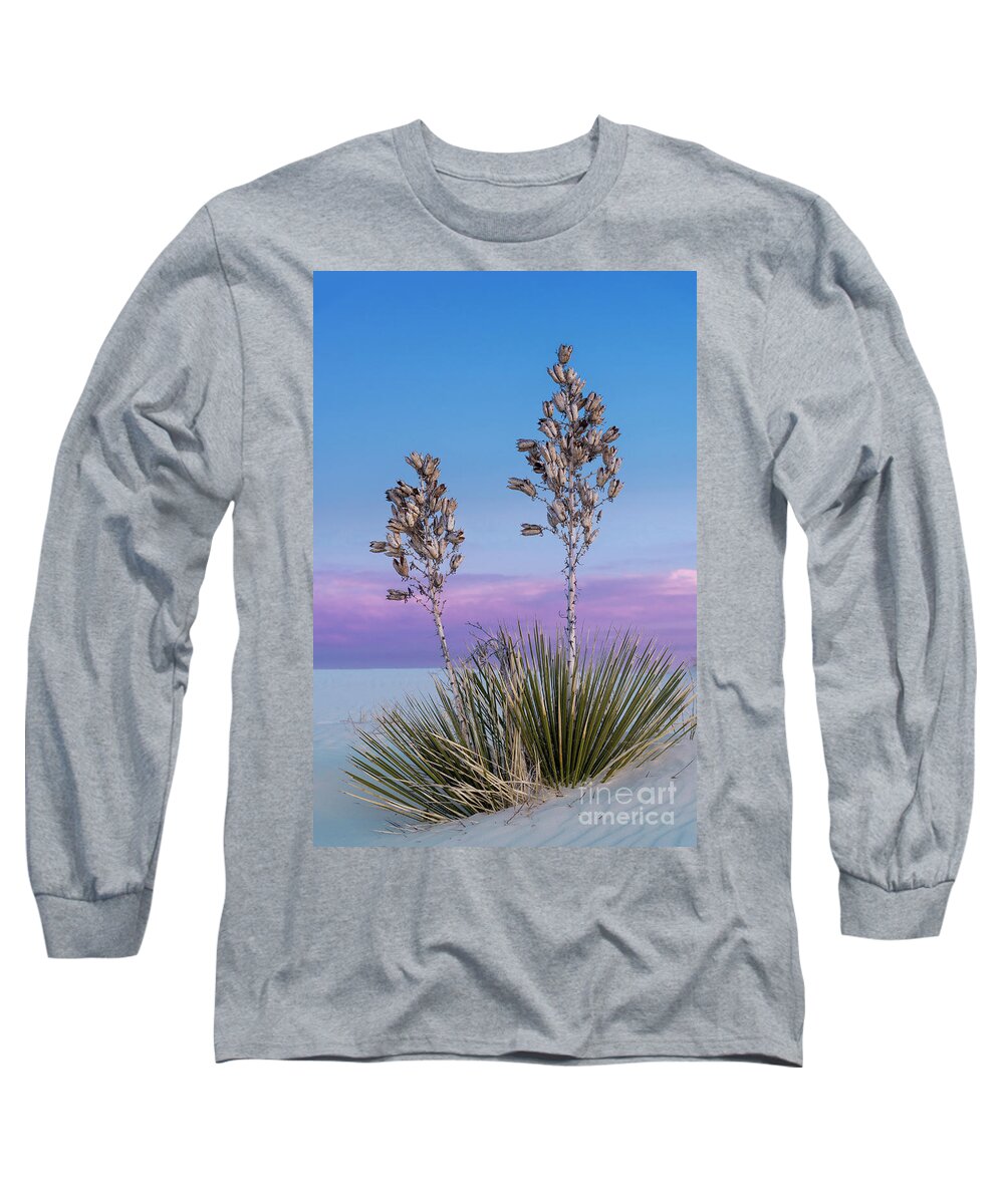 Southwest Long Sleeve T-Shirt featuring the photograph White Sands Beauty by Sandra Bronstein