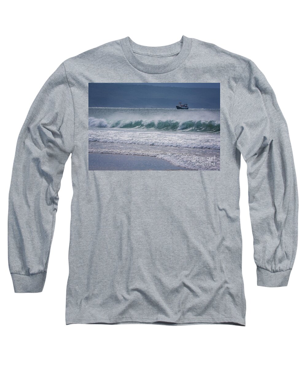 Atlantic Long Sleeve T-Shirt featuring the photograph Wild Atlantic by Eva Lechner