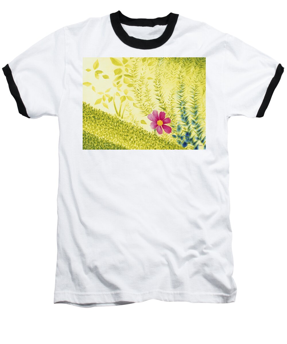 Aesthetic Baseball T-Shirt featuring the painting Botanical by Jerome Lawrence