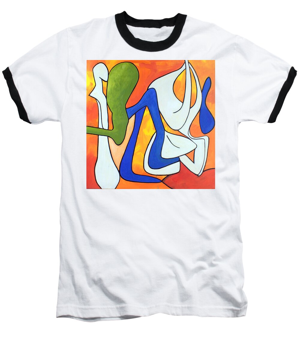 Landscape Baseball T-Shirt featuring the painting Untitled #26 by Steven Miller