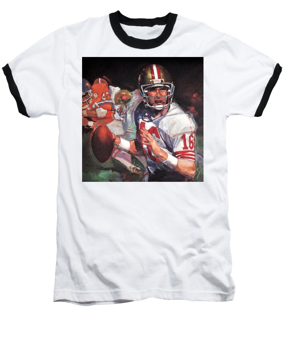 Montana Baseball T-Shirt featuring the photograph Joe Montana #1 by Jay Milo