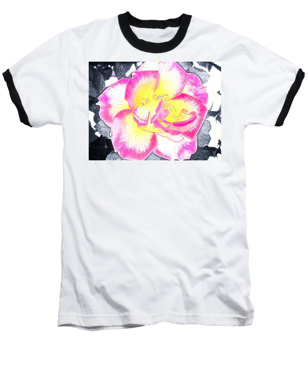 Floral Baseball T-Shirt featuring the photograph Rose 3 #2 by Pamela Cooper