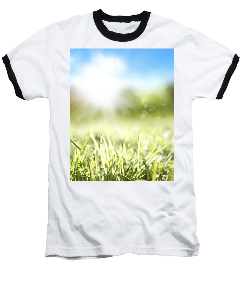 Abstract Baseball T-Shirt featuring the photograph Springtime #2 by Les Cunliffe