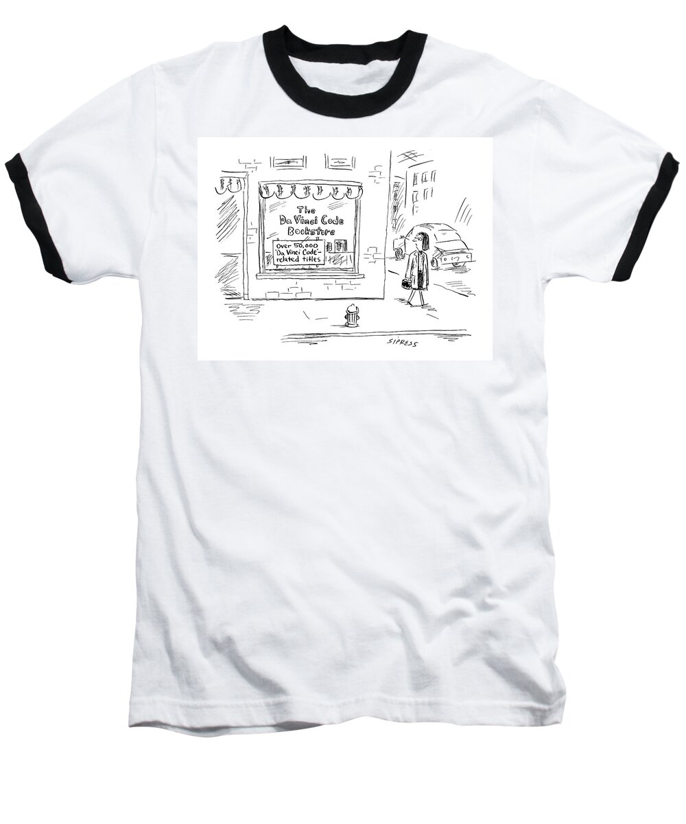 Shopping Consumerism Urban Books 

(woman Passes Store Called: 'the Da Vinci Code Bookstore Baseball T-Shirt featuring the drawing New Yorker March 21st, 2005 by David Sipress