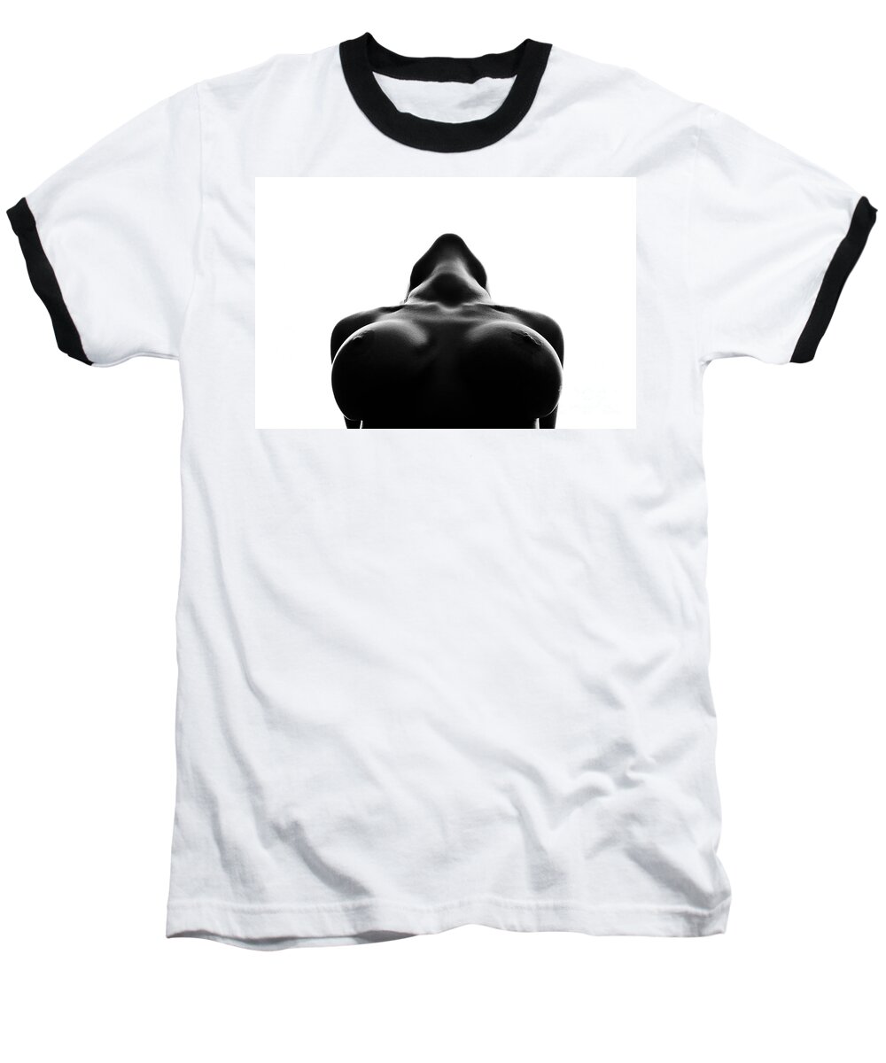 Naked Baseball T-Shirt featuring the photograph Black And White Nude #7 by Gunnar Orn Arnason