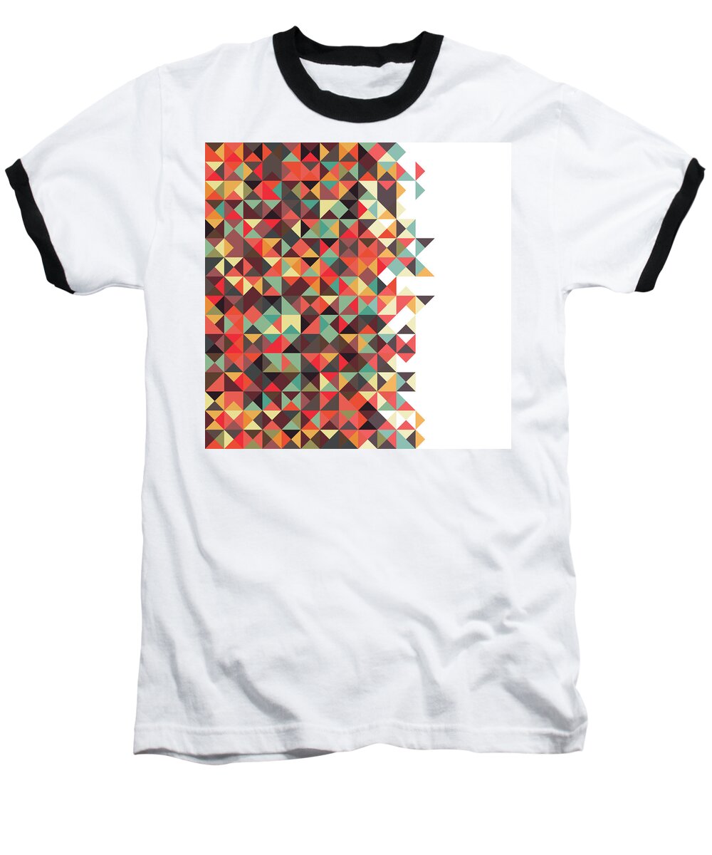 Pattern Baseball T-Shirt featuring the digital art Geometric Art #7 by Mike Taylor