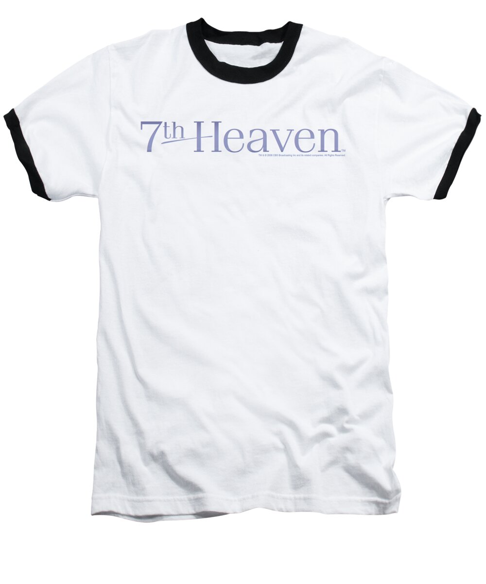 7th Heaven Baseball T-Shirt featuring the digital art 7th Heaven - 7th Heaven Logo by Brand A