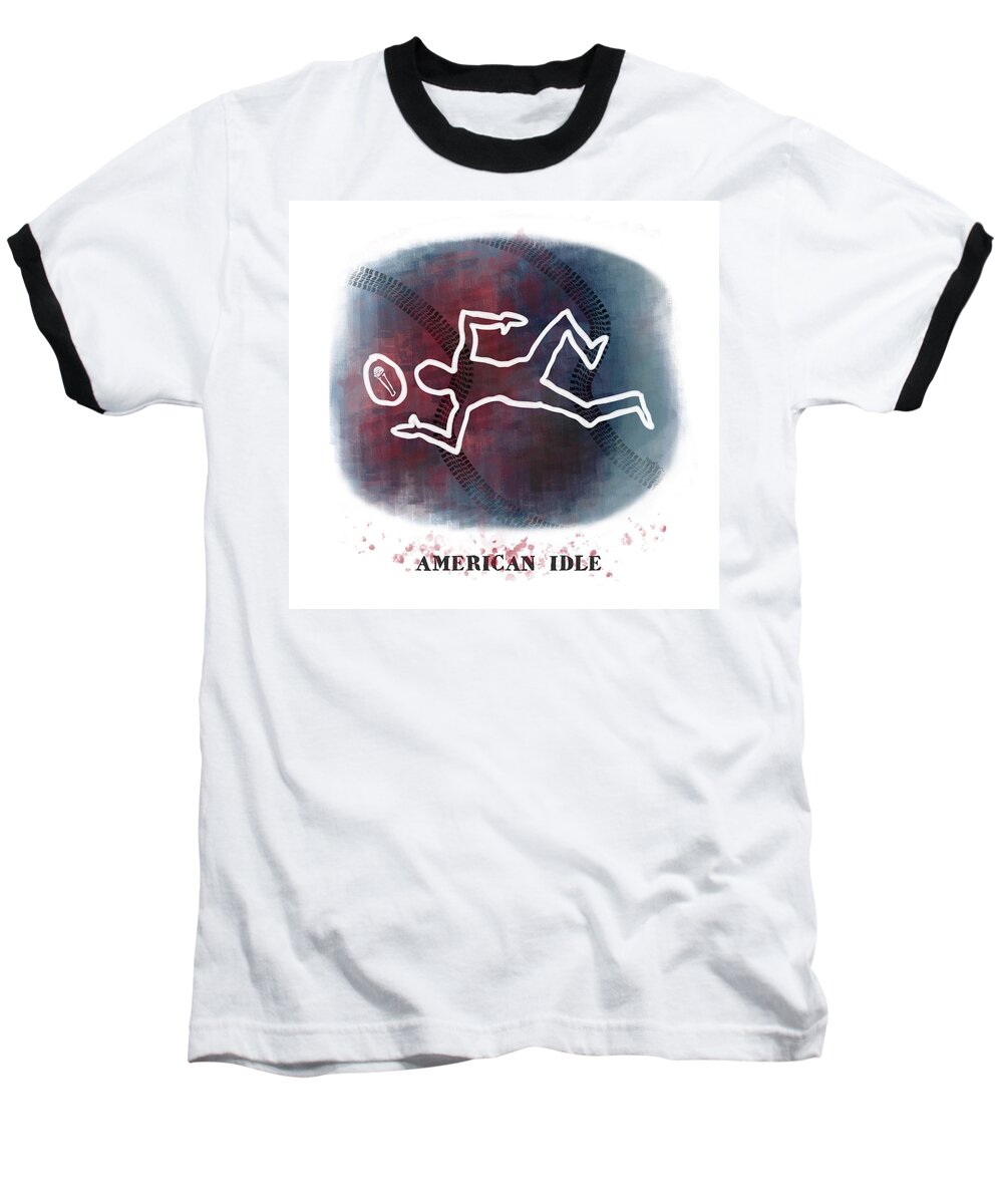 American Baseball T-Shirt featuring the digital art American Idle by Mark Armstrong