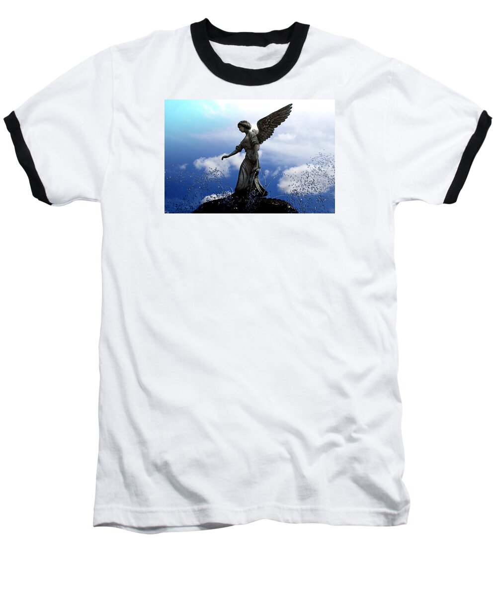 Lake Geneva Baseball T-Shirt featuring the photograph Angel's Love by Milena Ilieva
