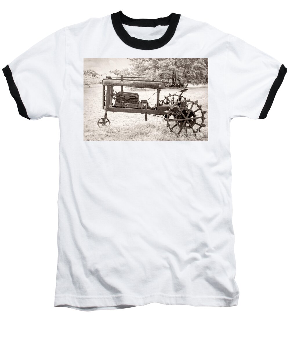 Antique Tractor Baseball T-Shirt featuring the photograph Antique Tractor by Imagery by Charly