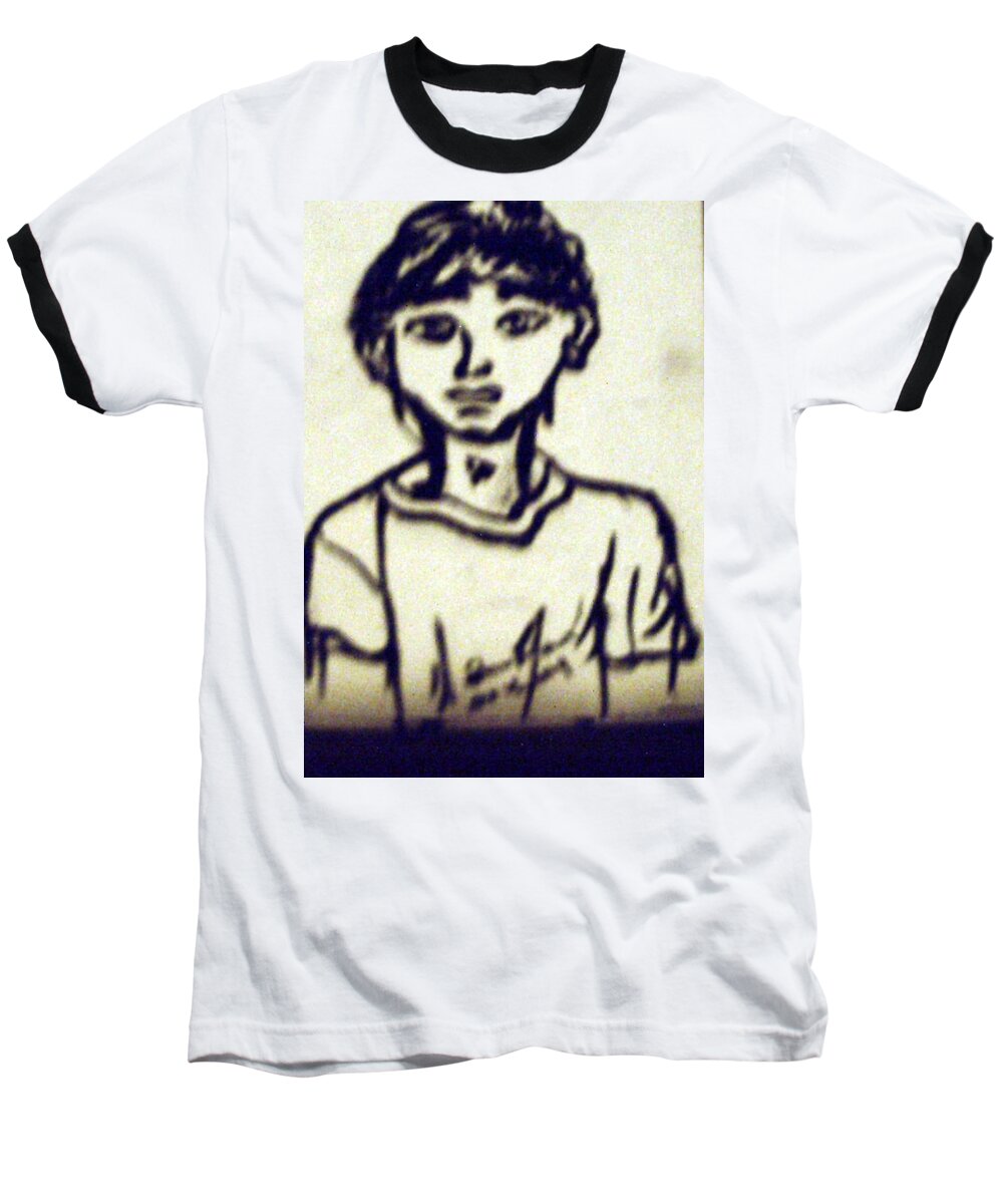 Drawing Baseball T-Shirt featuring the drawing Autographed Drawing by Shea Holliman