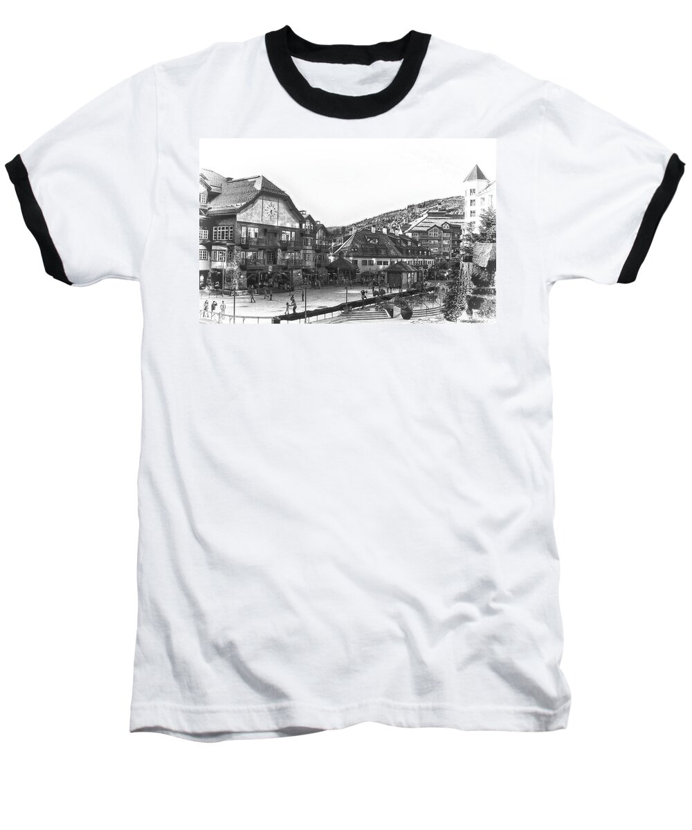 Beaver Creek Colorado Baseball T-Shirt featuring the photograph Beaver Creek Skating Rink by Kristina Deane