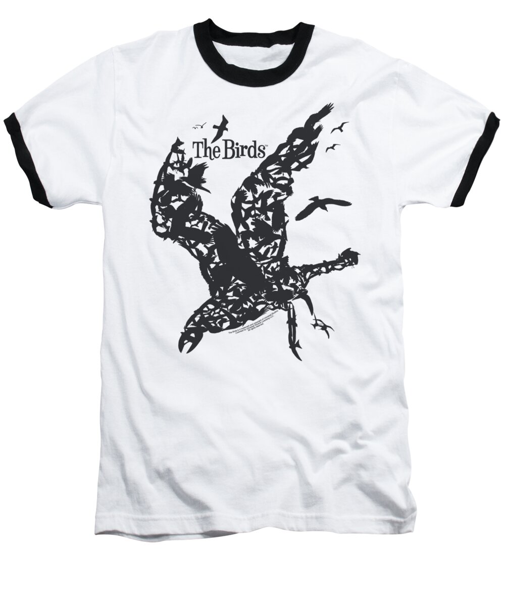 Birds Baseball T-Shirt featuring the digital art Birds - Title by Brand A