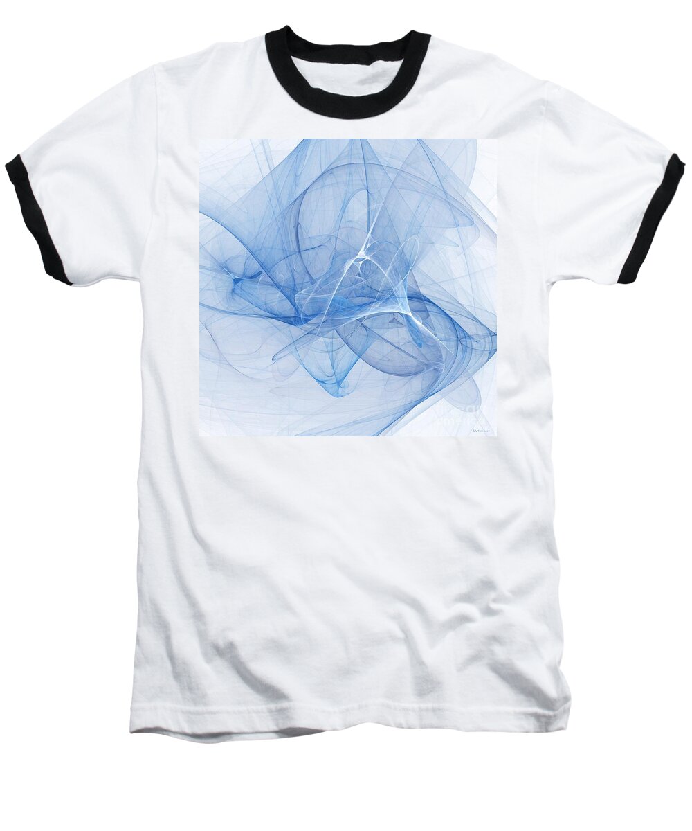 Blue Baseball T-Shirt featuring the digital art Blue by Elizabeth McTaggart