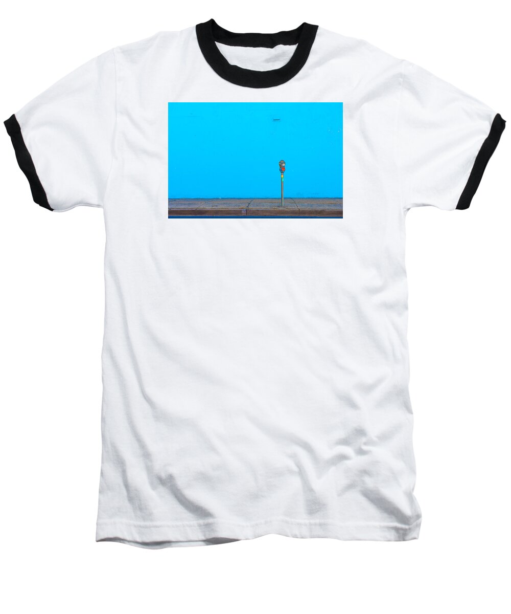 Blue Baseball T-Shirt featuring the photograph Blue Wall Parking by Darryl Dalton