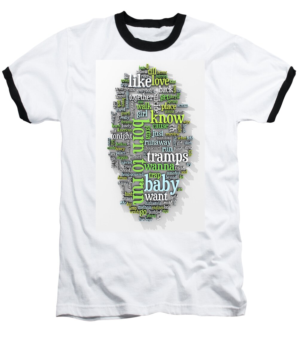 Born Baseball T-Shirt featuring the digital art Born to Run by Scott Norris