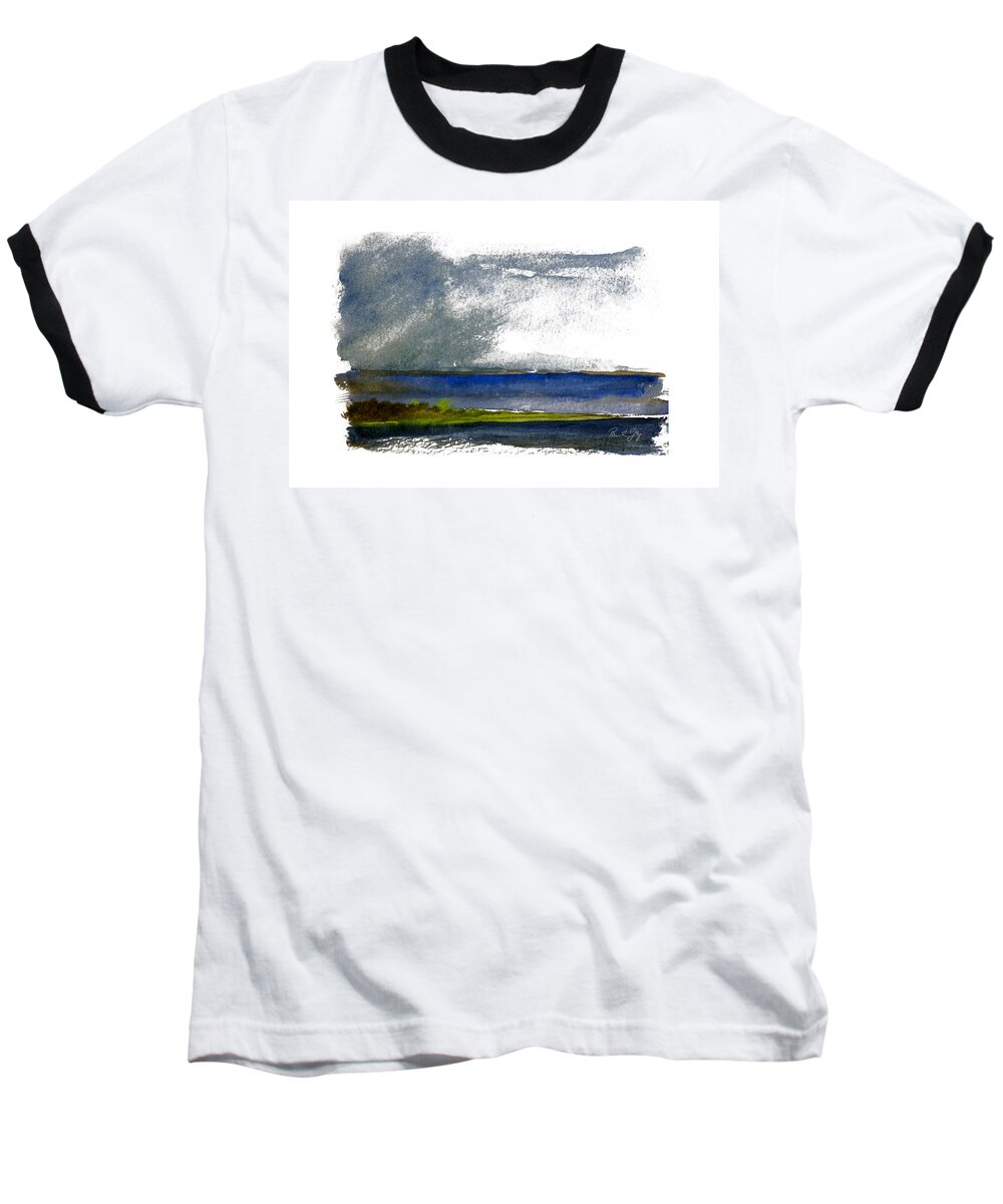 Cape Fear Baseball T-Shirt featuring the painting Cape Fear Squall by Paul Gaj