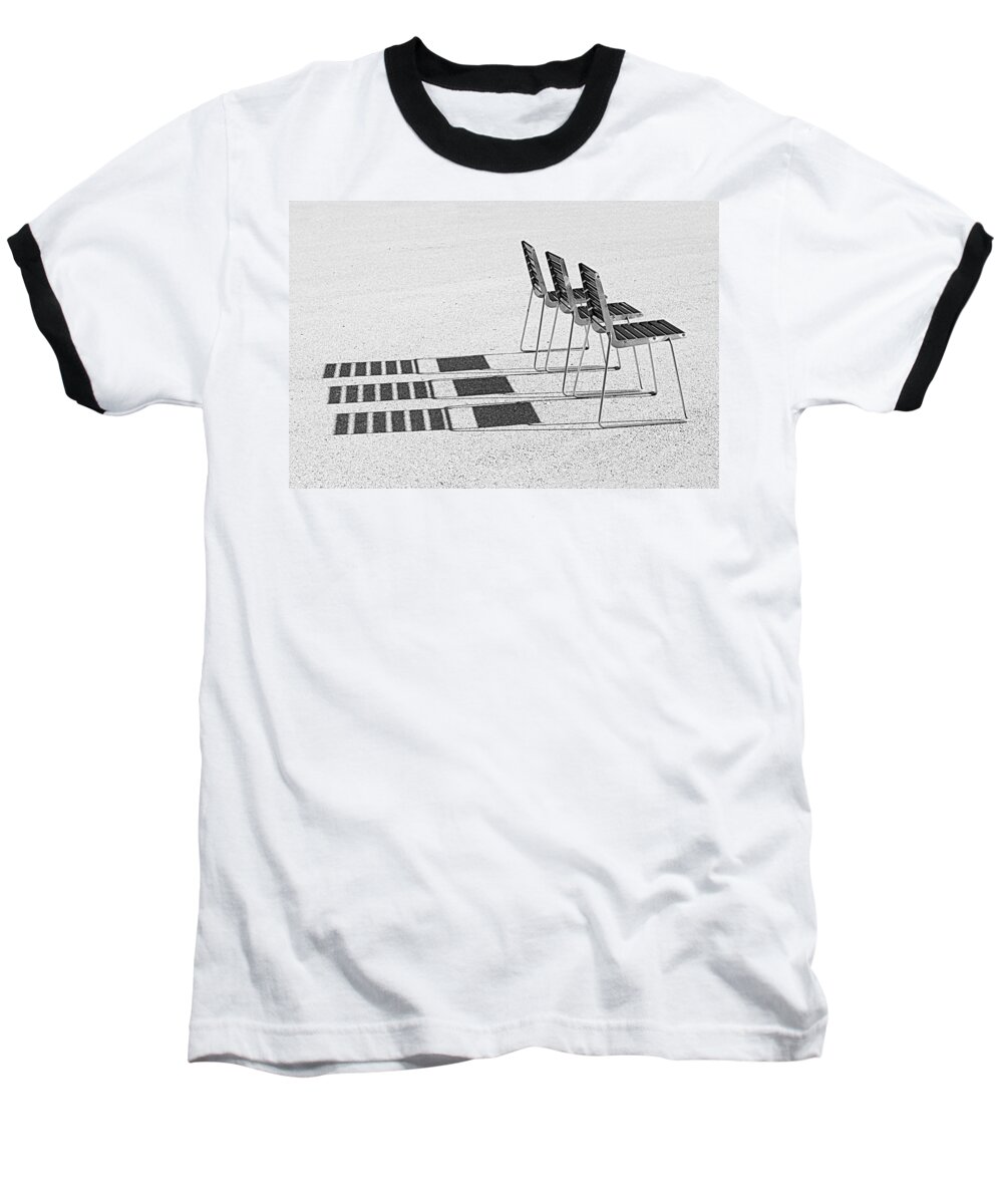 Furniture Baseball T-Shirt featuring the photograph Chairs in the Sun by Chevy Fleet