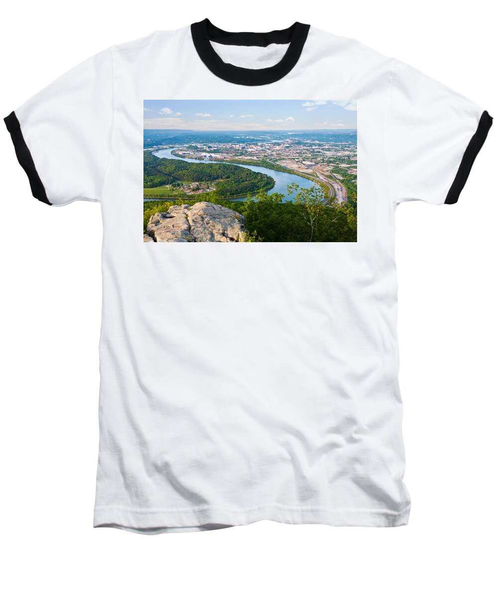 Chattanooga Baseball T-Shirt featuring the photograph Chattanooga Spring Skyline by Melinda Fawver