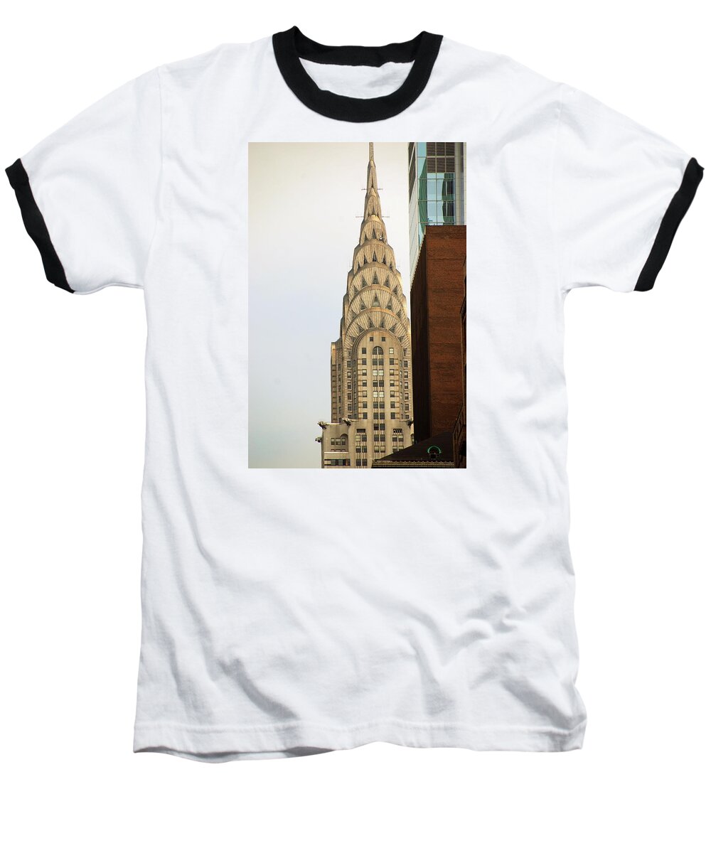 Buildings Baseball T-Shirt featuring the photograph Chrysler Building by John Schneider
