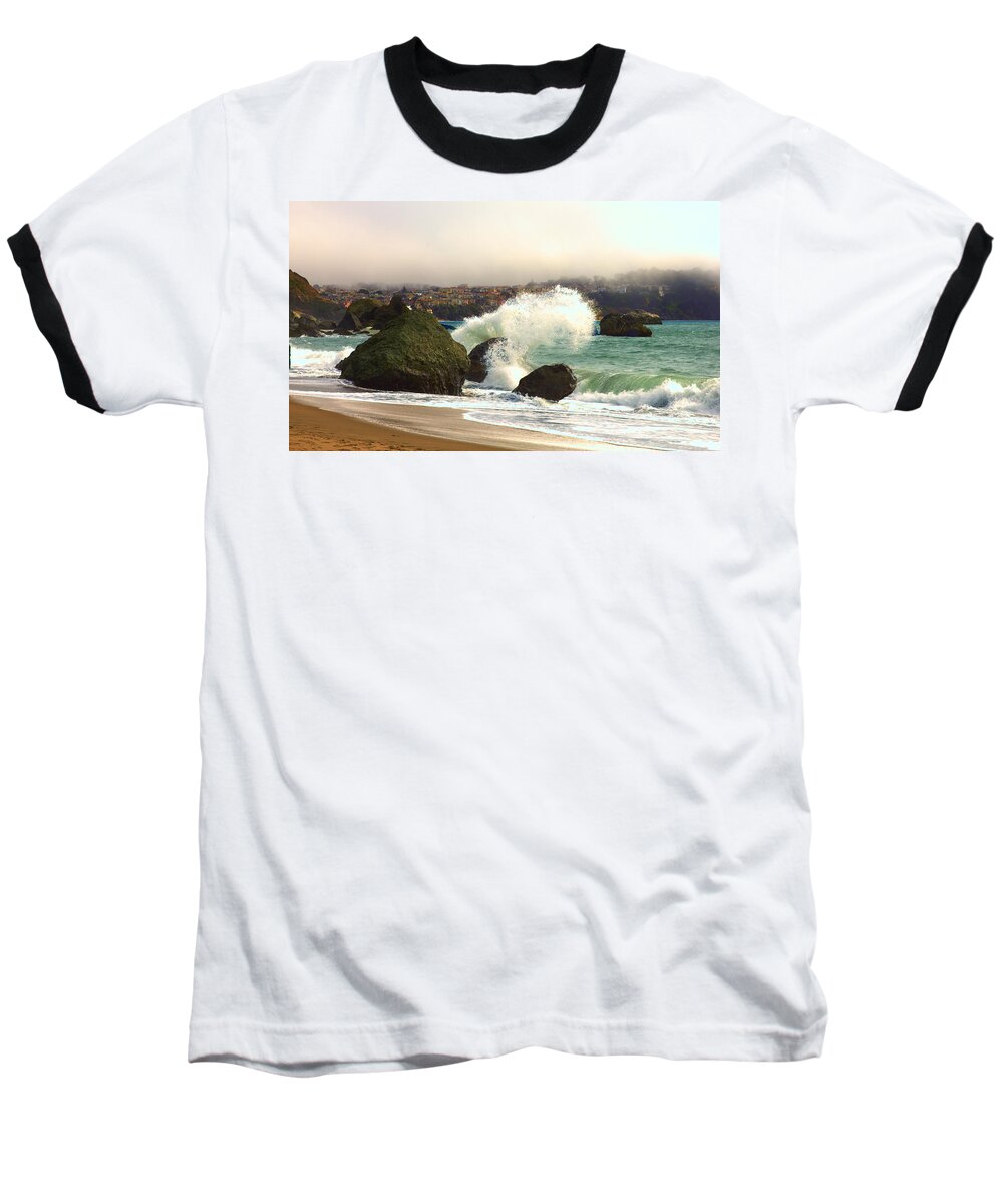 Crashing Baseball T-Shirt featuring the photograph Crashing Waves by Bryant Coffey