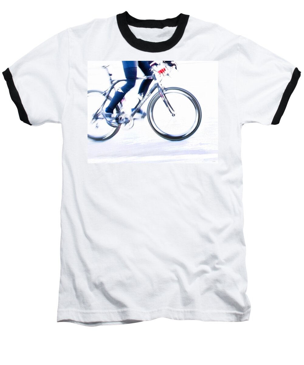 Bicycling Baseball T-Shirt featuring the photograph Cycling by Theresa Tahara