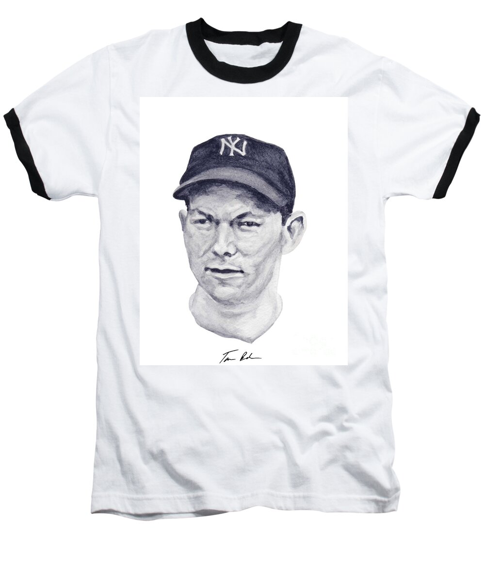 Bill Dickey Baseball T-Shirt featuring the painting Dickey by Tamir Barkan