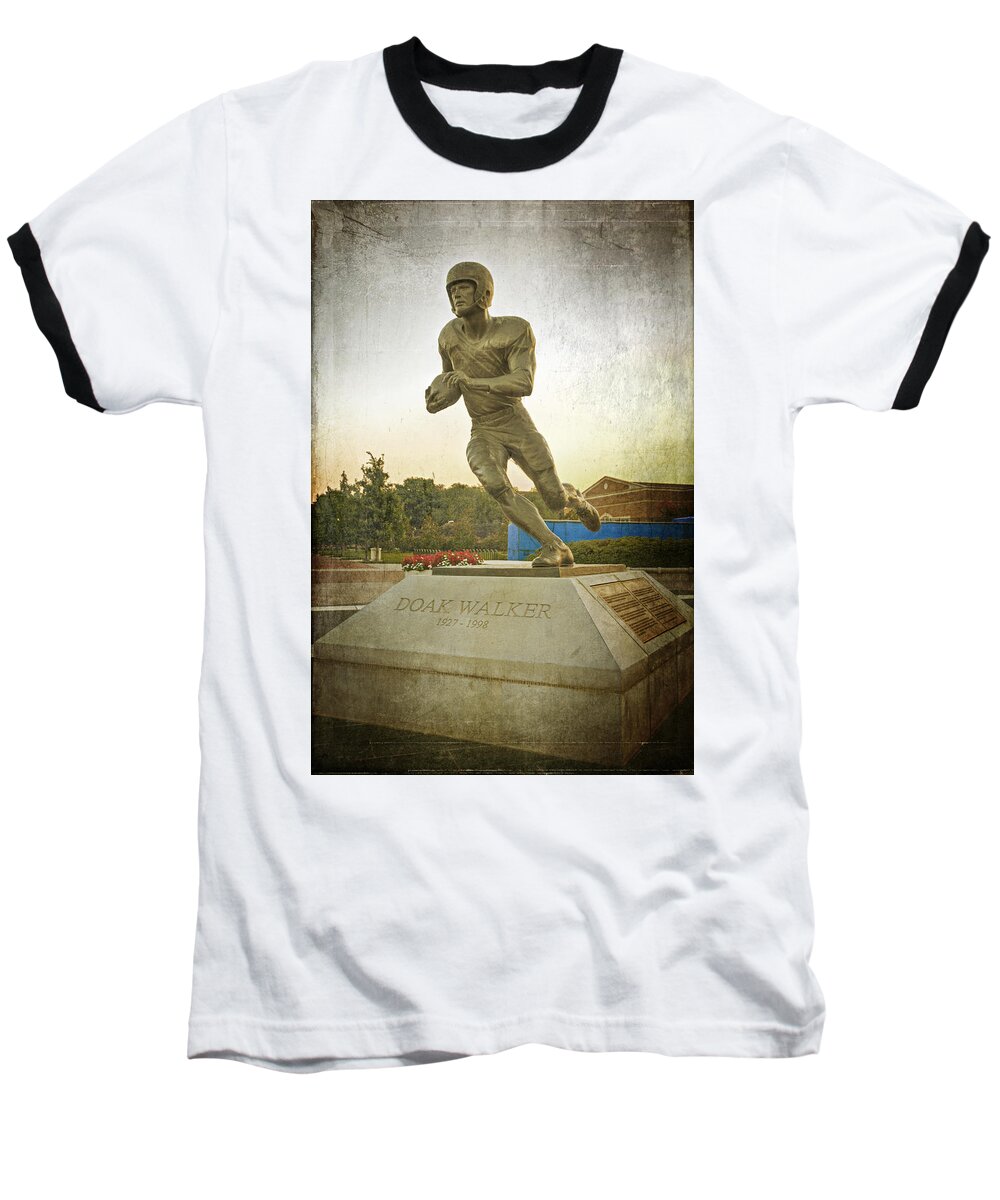 Doak Walker Baseball T-Shirt featuring the photograph Doak Walker Statue by Joan Carroll