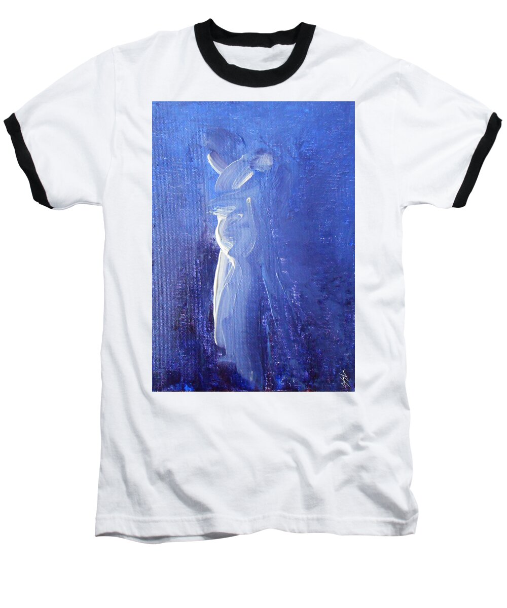Abstract Baseball T-Shirt featuring the painting Embrace by Jane See