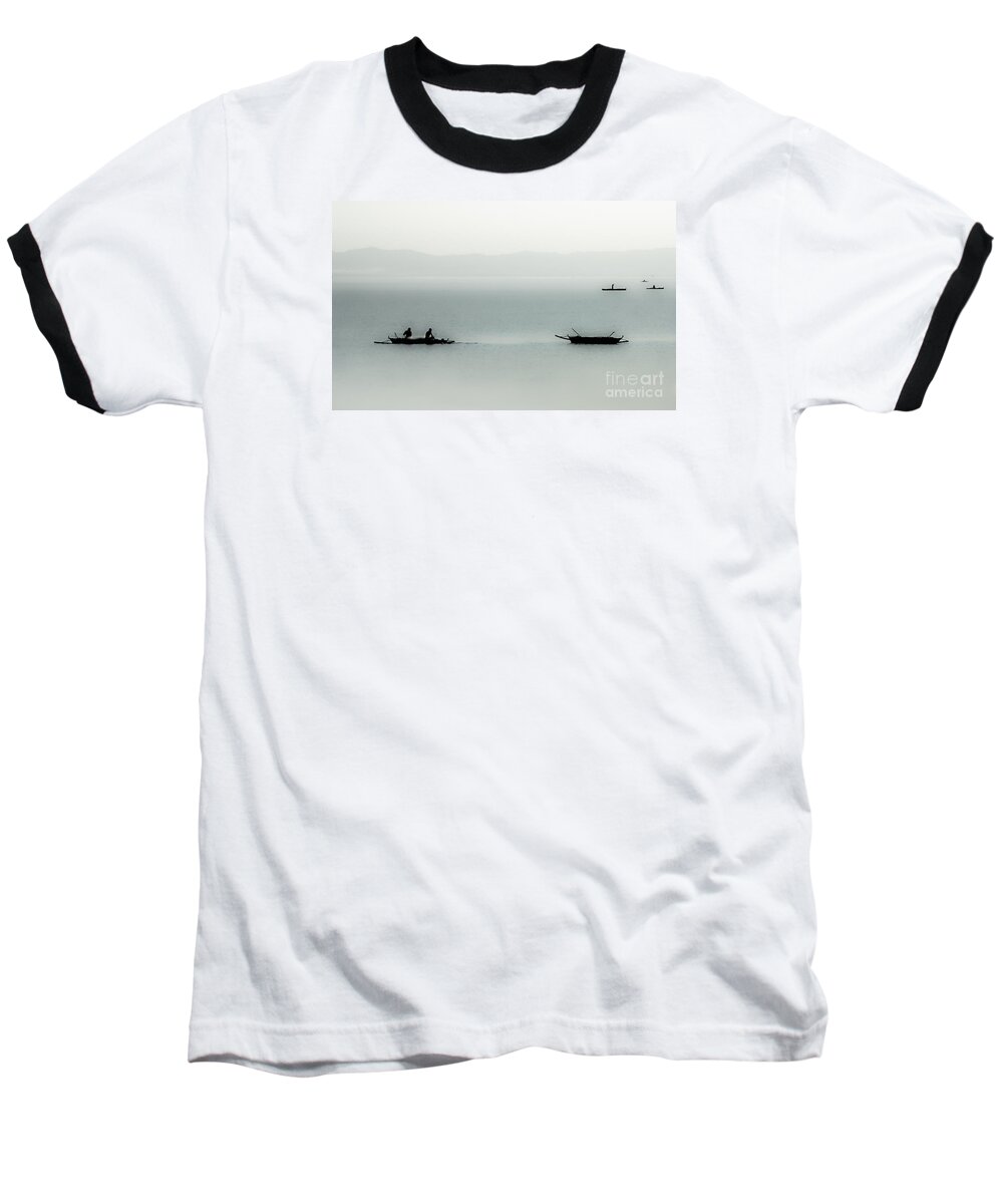Boat Baseball T-Shirt featuring the photograph Fishing On The Philippine Sea  by Michael Arend