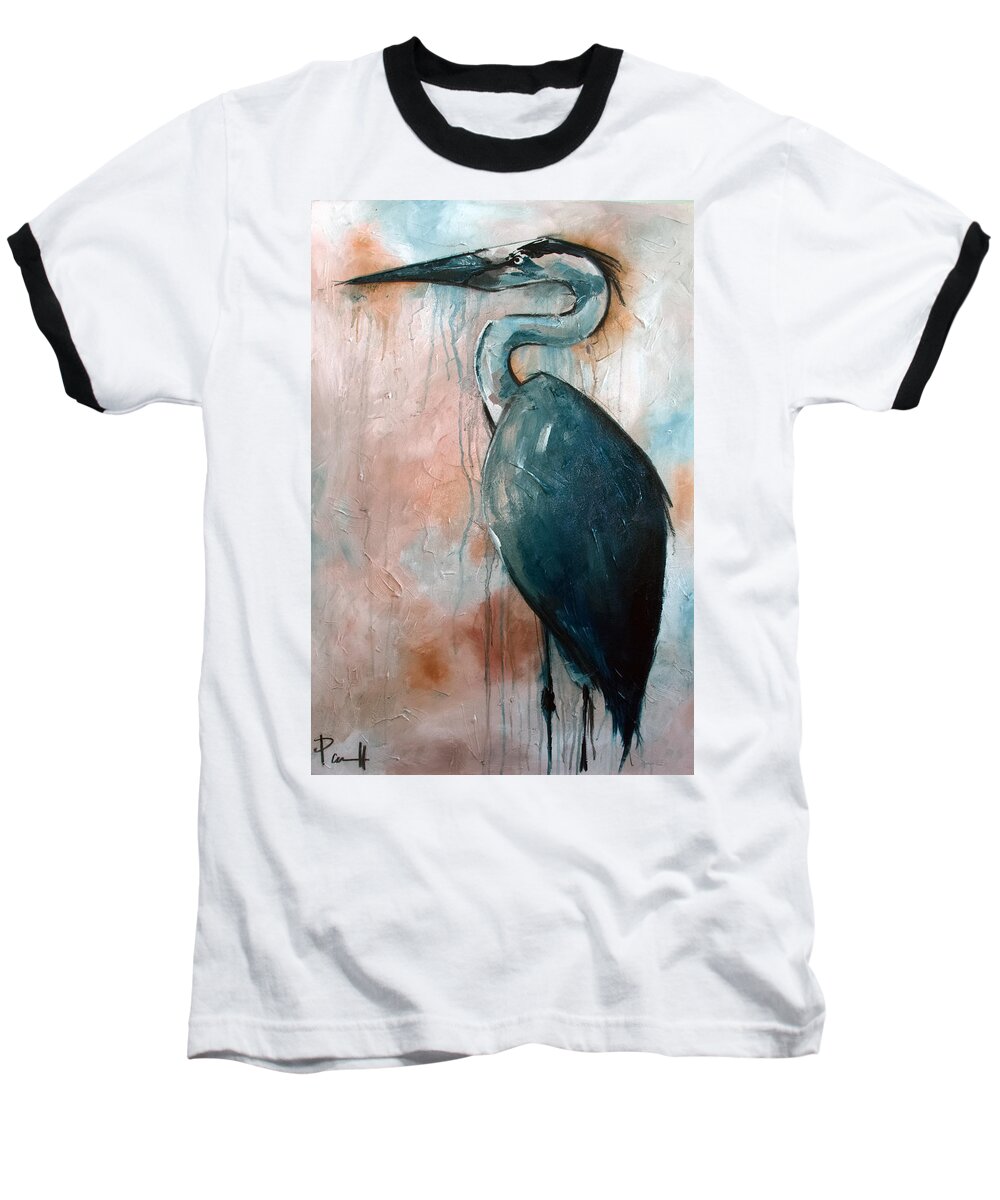 Bird Baseball T-Shirt featuring the painting Great Blue Heron by Sean Parnell