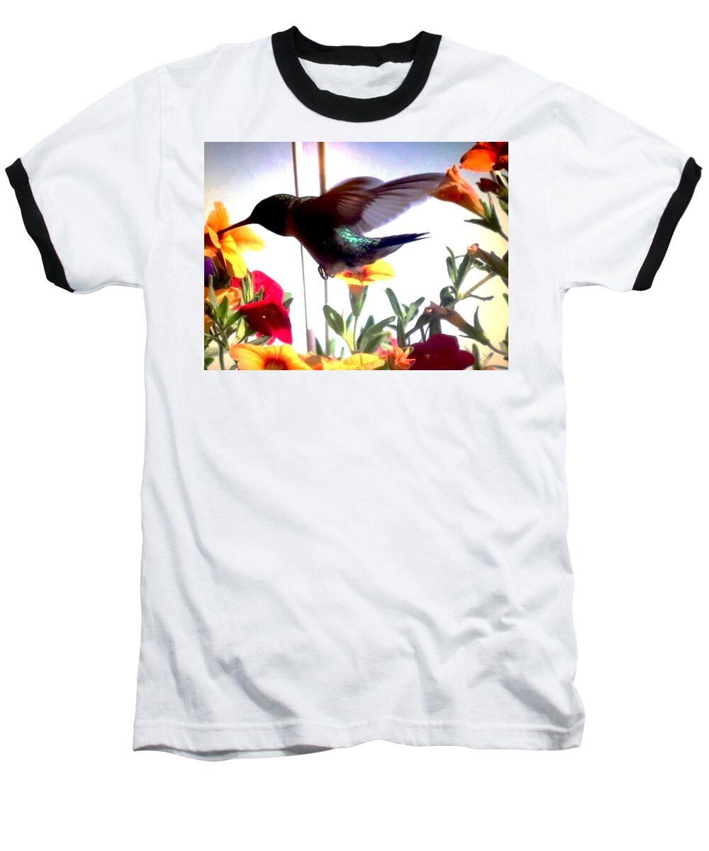 Hummingbird Baseball T-Shirt featuring the photograph Hummingbird by Renee Michelle Wenker