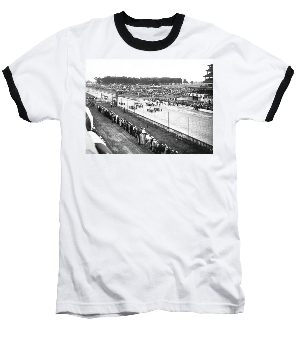 1920's Baseball T-Shirt featuring the photograph Indy 500 Auto Race by Underwood Archives