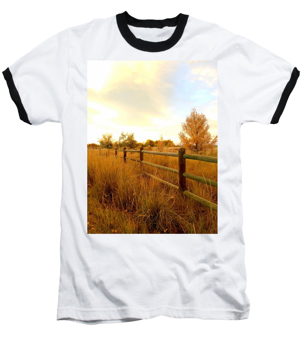 Sunset Baseball T-Shirt featuring the photograph Into the Sunset by Jessica Myscofski