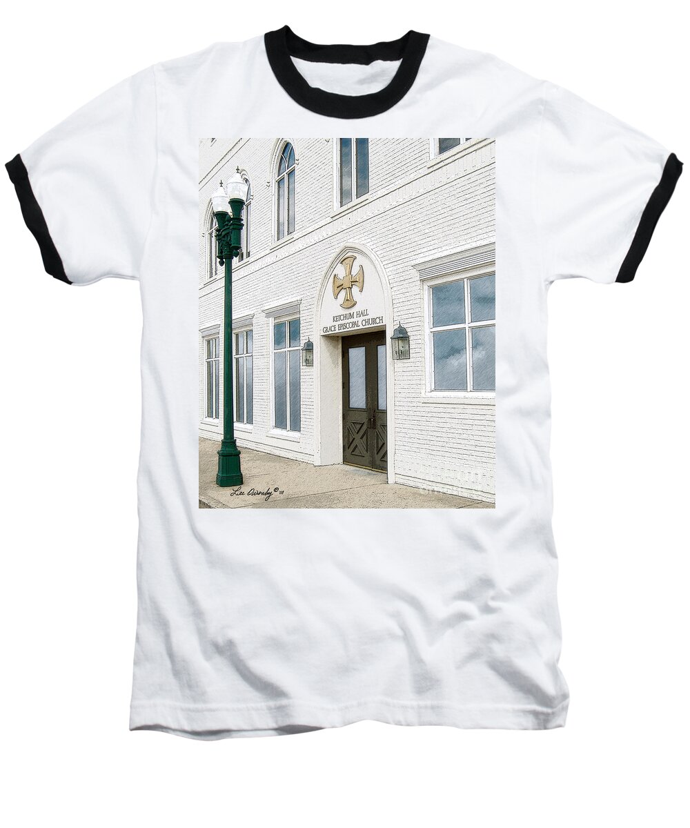 Church Baseball T-Shirt featuring the photograph Ketchum Hall by Lee Owenby