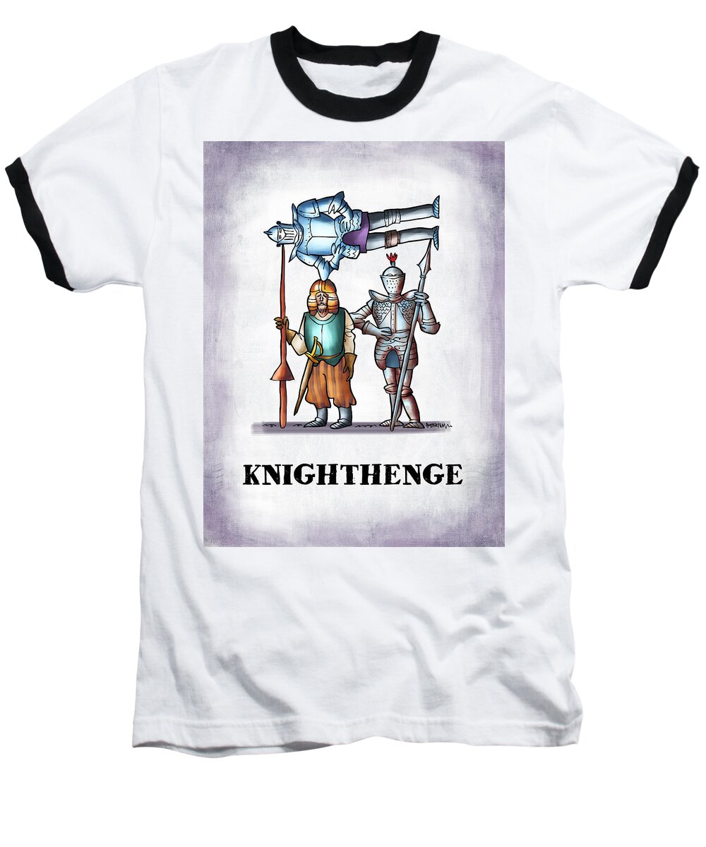 Stonehenge Baseball T-Shirt featuring the digital art Knighthenge by Mark Armstrong
