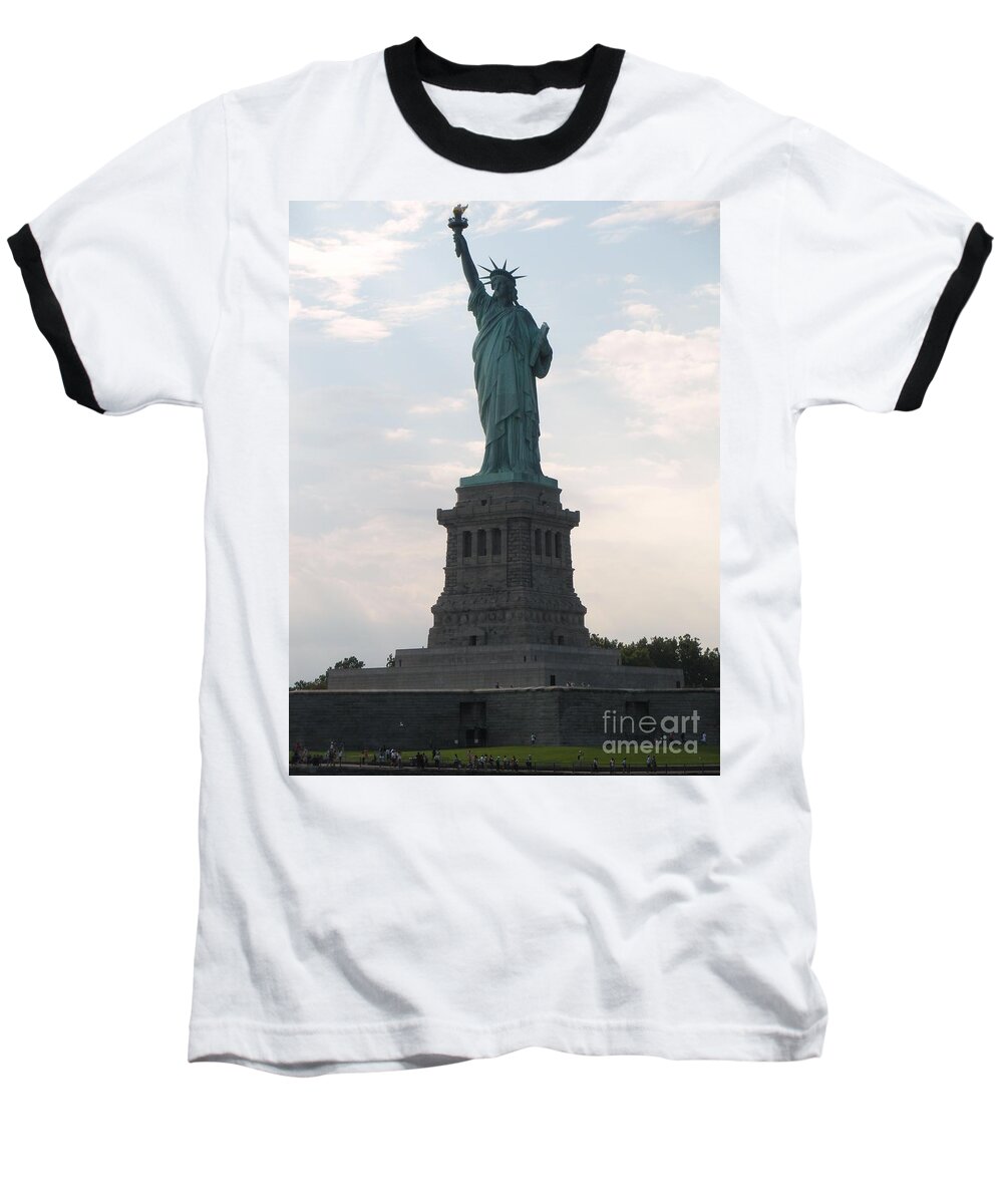 Statue Of Liberty Baseball T-Shirt featuring the photograph Lady Liberty by Luther Fine Art