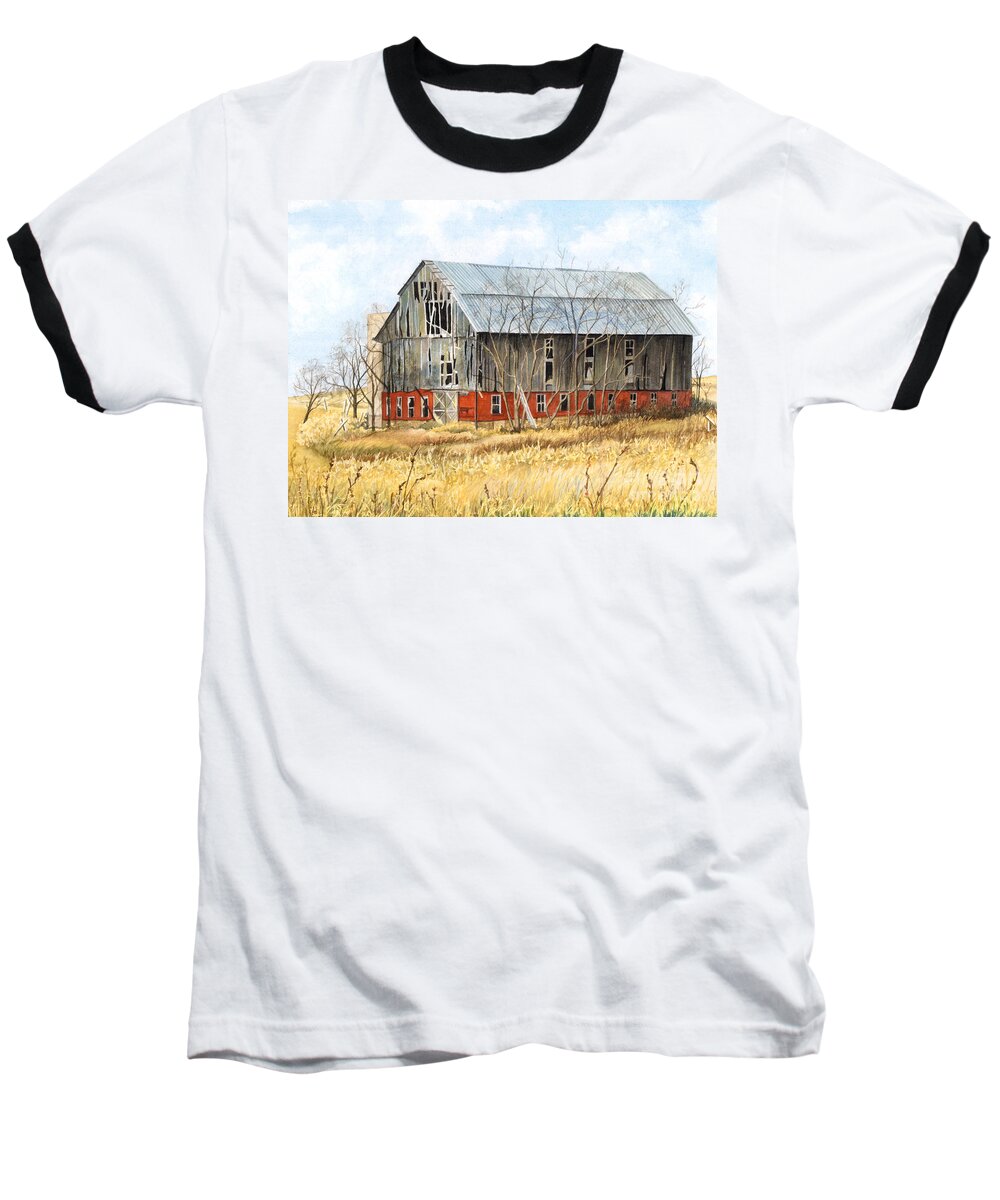 Water Color Paintings Baseball T-Shirt featuring the painting Left Behind by Barbara Jewell