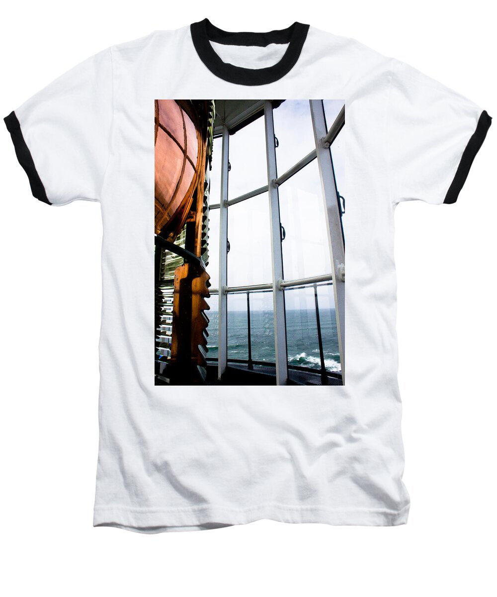 Lighthouse Baseball T-Shirt featuring the photograph Lighthouse Lens by John Daly