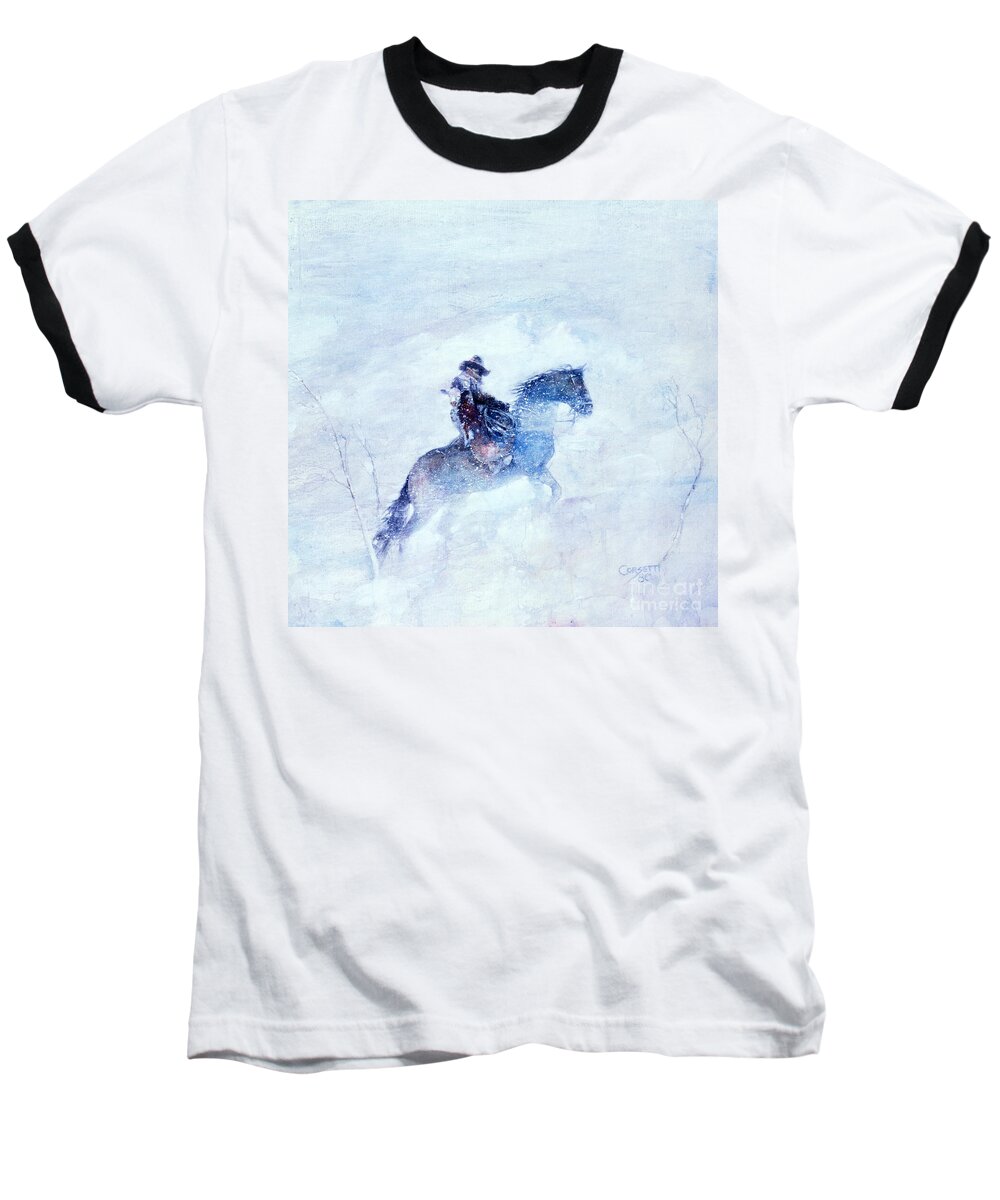 Wall Art Baseball T-Shirt featuring the painting Lost and Found by Robert Corsetti