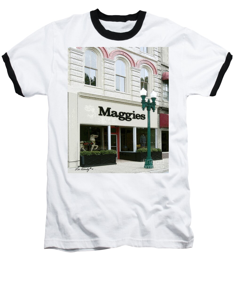 Windows On The Square Baseball T-Shirt featuring the photograph Maggie's by Lee Owenby