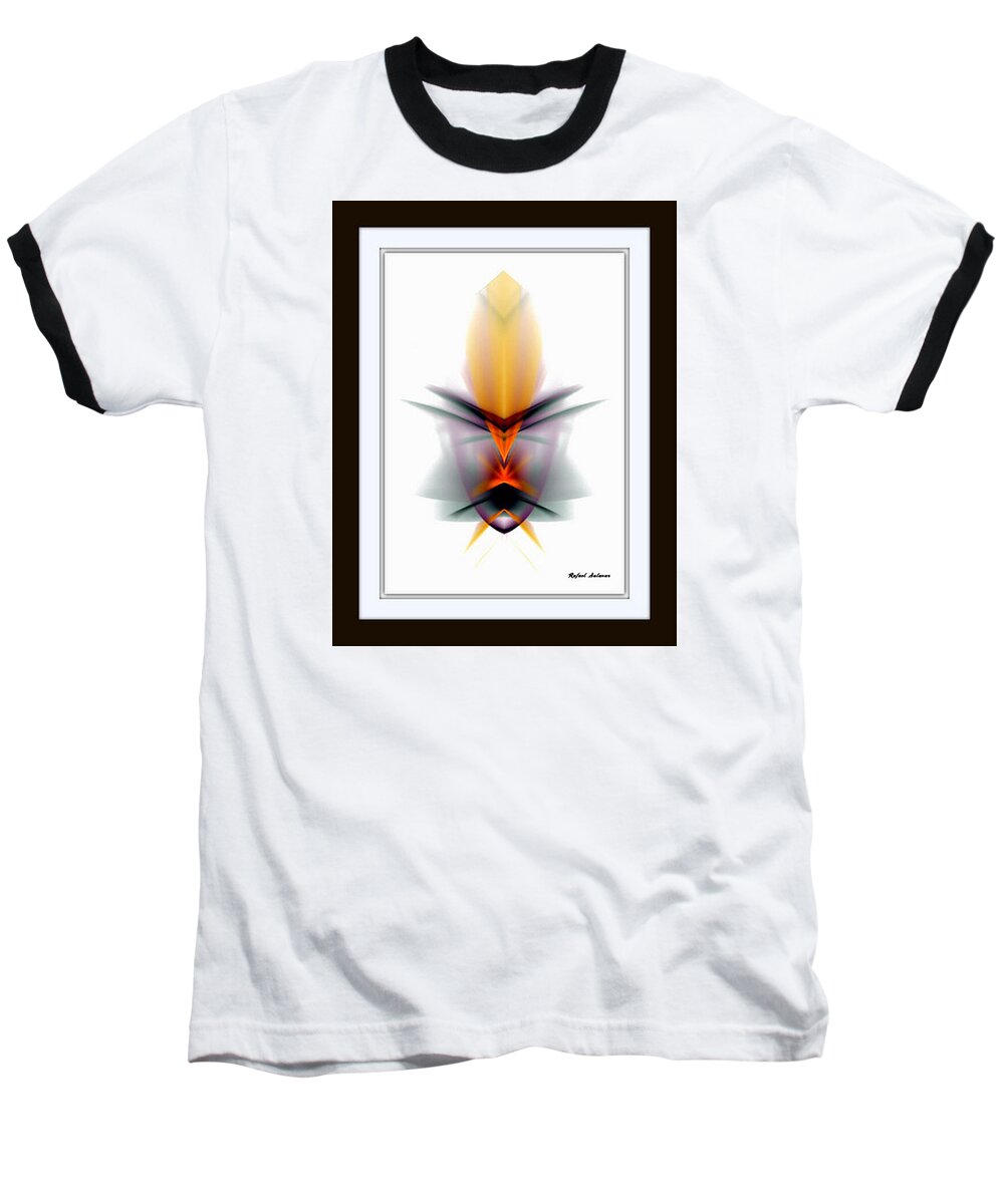 Abstract Baseball T-Shirt featuring the mixed media Mask by Rafael Salazar