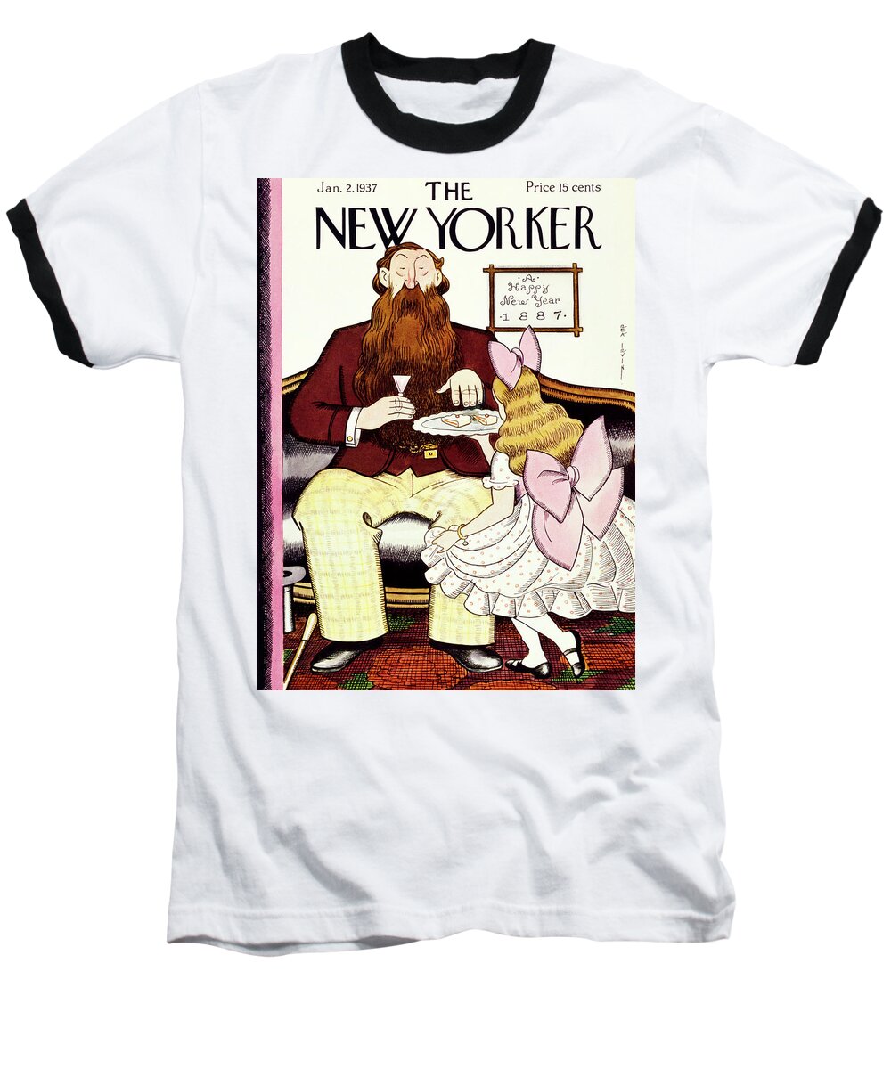 Child Baseball T-Shirt featuring the painting New Yorker January 2 1937 by Rea Irvin