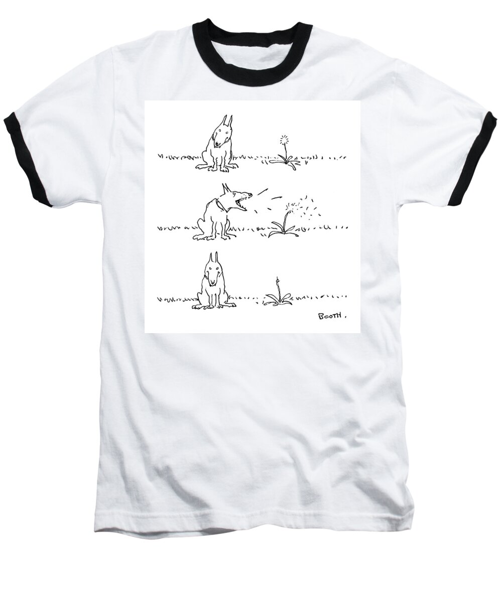 No Caption Baseball T-Shirt featuring the drawing New Yorker May 22nd, 1978 by George Booth