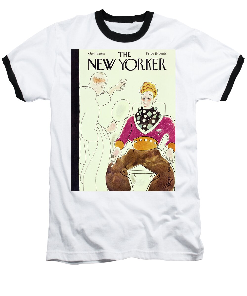 Beauty Baseball T-Shirt featuring the painting New Yorker October 15 1938 by Rea Irvin