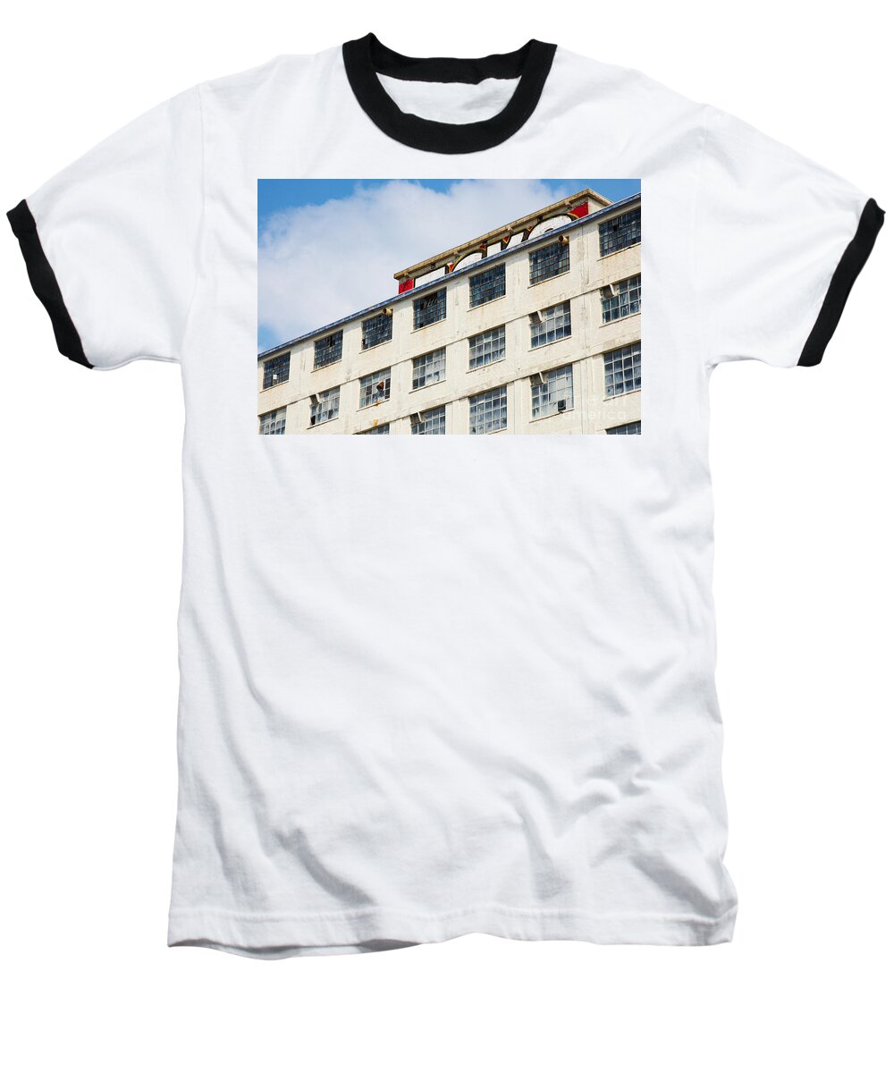 Old Baseball T-Shirt featuring the photograph Old factory under a clear blue sky by Nick Biemans