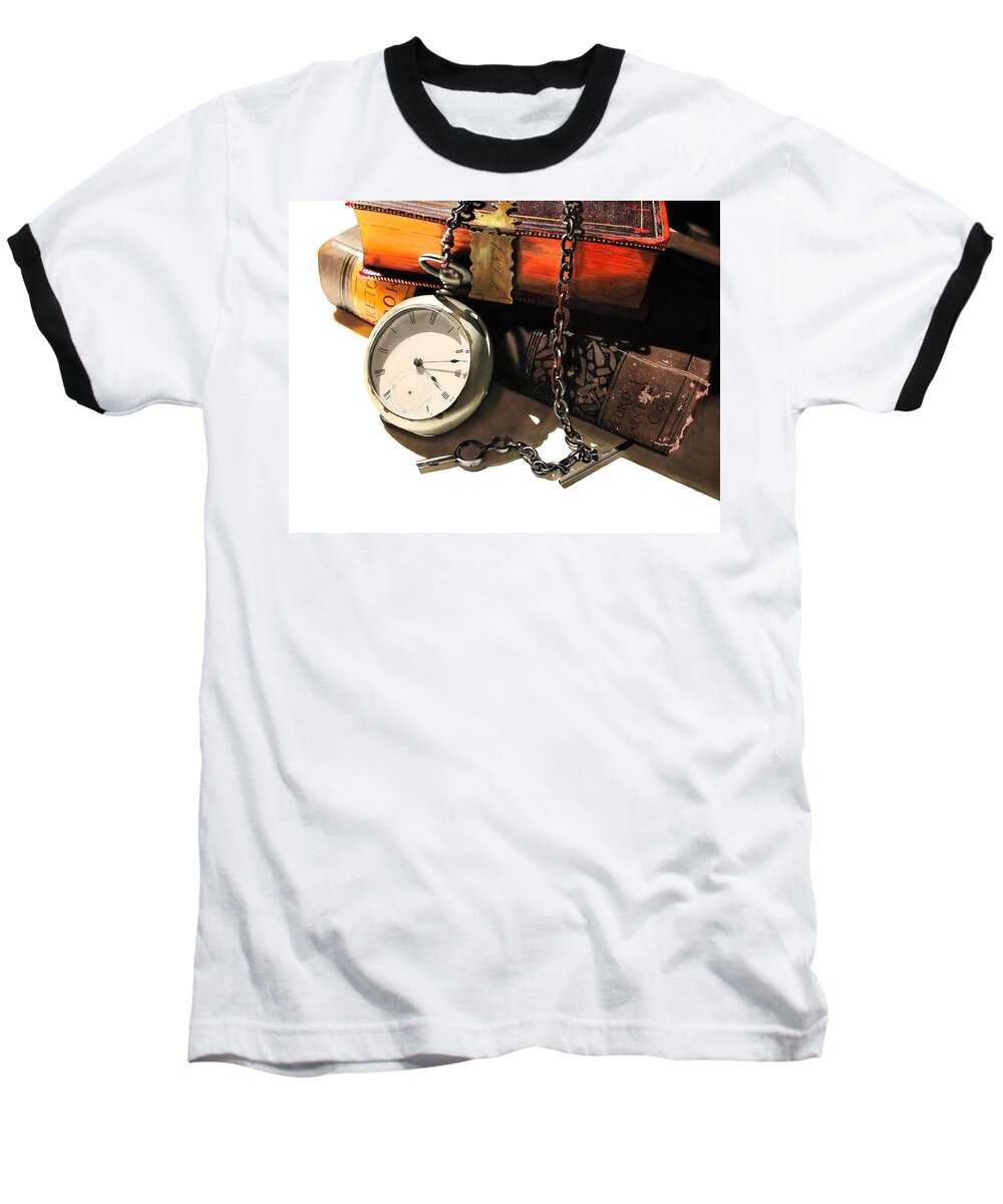 Watch Baseball T-Shirt featuring the painting Once Upon A Time by Denny Bond