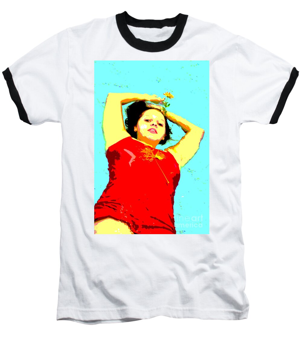 Girl Baseball T-Shirt featuring the photograph Poster Girl 2 by Randi Grace Nilsberg